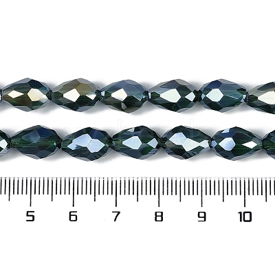 Transparent Electroplate Glass Beads Strands EGLA-N013-T10mm-B15-1
