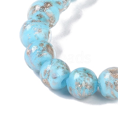 Handmade Gold Sand Lampwork Beads LAMP-Z009-01H-1