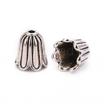 Tibetan Style Alloy Caps X-TIBEB-00864-AS-NR-1