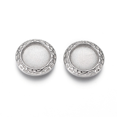 Tarnish Resistant 304 Stainless Steel Cabochons Settings STAS-G214-06P-1
