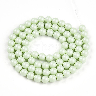 Baking Paint Pearlized Glass Pearl Bead Strands HY-N002-5mm-B02-1
