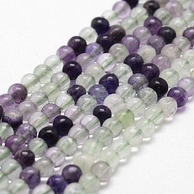 Natural Fluorite Bead Strands LS-G-D840-56-4mm-AB-1