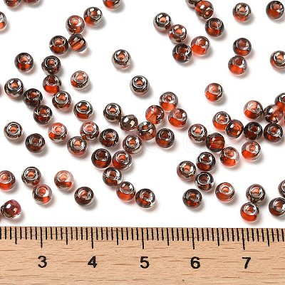 Transparent Inside Colours Glass Seed Beads SEED-H002-A-C205-1