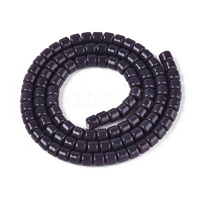 Opaque Solid Color Glass Beads Strands LS-GLAA-N065-4x4mm-C07-1