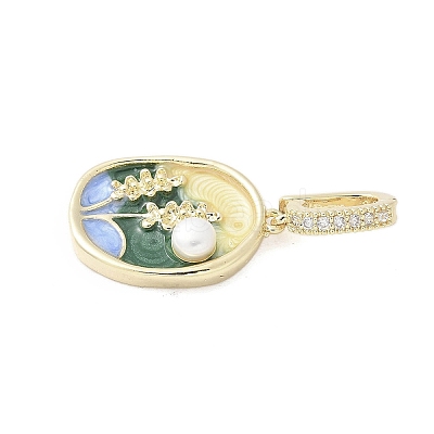 Brass Enamel Pendants LS-KK-F886-01G-04-1
