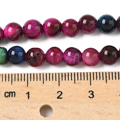 Grade AB Natural Tiger Eye Beads Strands X-G-F591-18-6mm-06-1