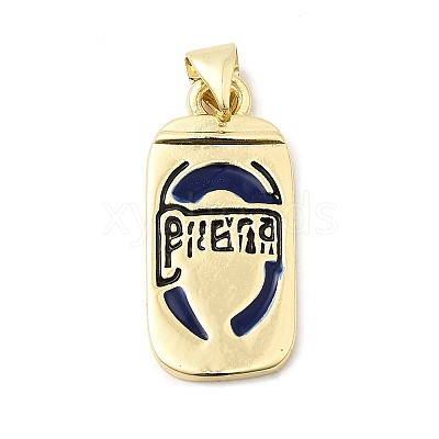 Brass Enamel Pendants KK-L262-22G-1
