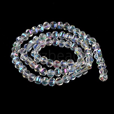Transparent Electroplate Glass Beads Strands X-GLAA-Q099-C01-14-1-1