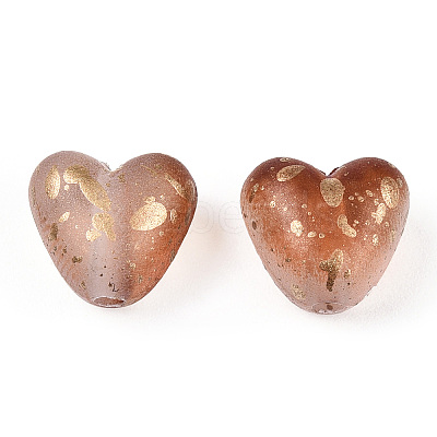 Transparent Frosted Spray Painted Acrylic Beads X1-FACR-TAC0004-02A-1