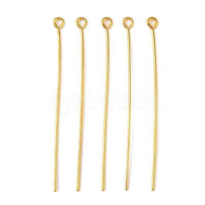 Golden Plated Brass Eye Pin for Jewelry Making X-EPC5.0cm-G-1