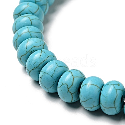 1 Strand Synthetic Turquoise Rondelle Beads Strand X-TURQ-G109-10x6mm-06-1