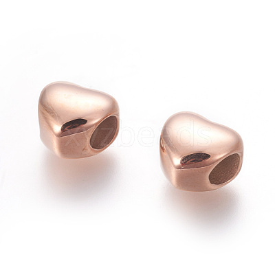 Ion Plating(IP) 304 Stainless Steel European Beads STAS-E452-50RG-1