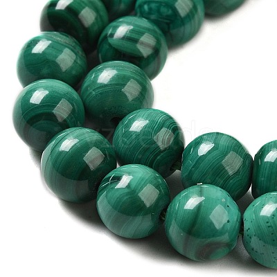 Natural Malachite Beads Strands G-F571-27A1-7mm-1