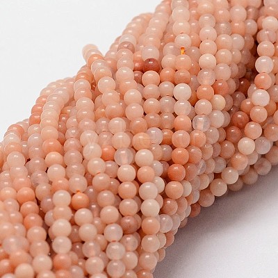 Natural Pink Aventurine Beads Strands X-G-N0185-04-2mm-1