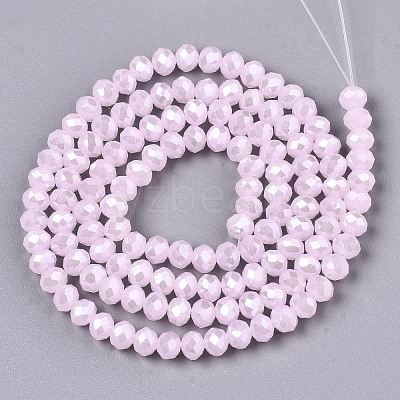 Electroplate Glass Beads Strands X-EGLA-A034-J6mm-A09-1