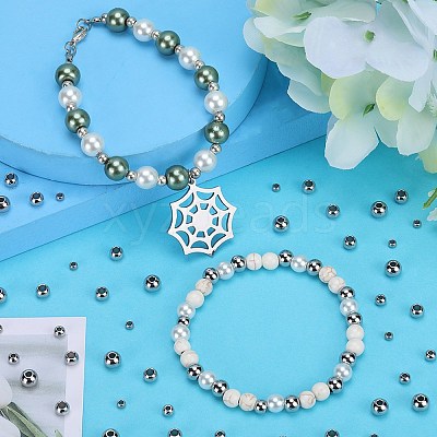 320Pcs 4 Styles 304 Stainless Steel Spacer Beads STAS-SC0006-88-1
