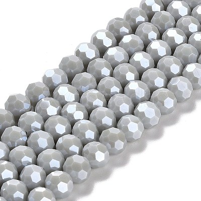 Electroplate Opaque Glass Beads Strands EGLA-A035-P8mm-A22-1