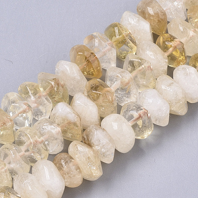 Natural Citrine Beads Strands G-R462-24-1