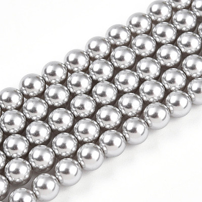 Baking Paint Pearlized Glass Pearl Bead Strands HY-N002-5mm-A03-1
