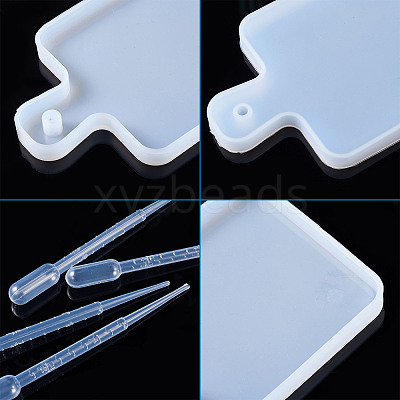 DIY Rectangle Handle Dinner Plate Silicone Molds DIY-TA0008-79-1