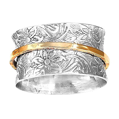 Retro 304 Stainless Steel Rotating Finger Rings FS-WG73D68-05-1
