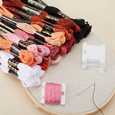 3 Sets 3 Style 6-Ply Polyester Embroidery Floss OCOR-GF0003-41A-1