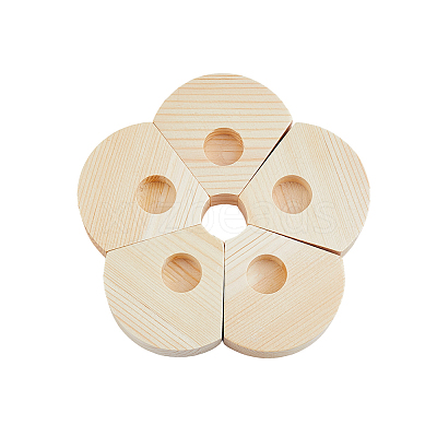 Wood Candle Holders AJEW-WH0314-540-1