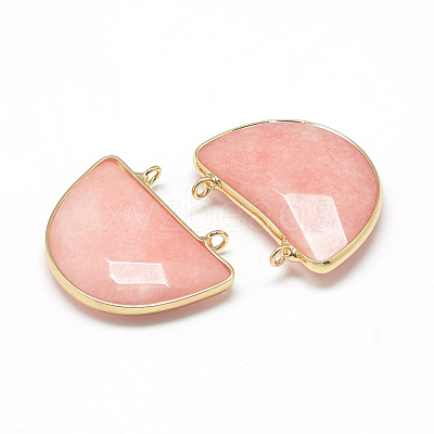 Natural & Synthetic Mixed Stone Semi Circle Pendants G-Q972-M-1