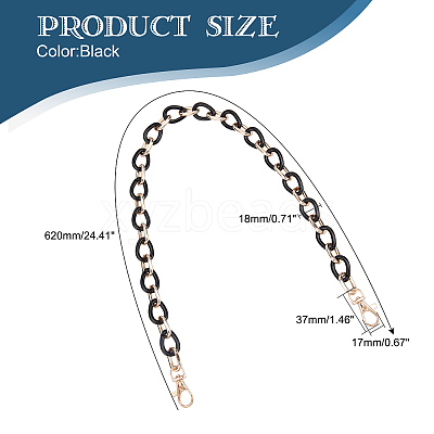 Teardrop Resin Bag Links Straps PURS-WH0001-05C-1