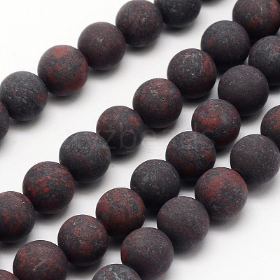 Natural Brecciated Jasper Beads Strands G-D690-6mm-1