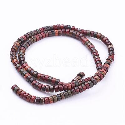 Natural Picasso Stone/Picasso Jasper Beads Strands G-G683-07-2x4mm-1