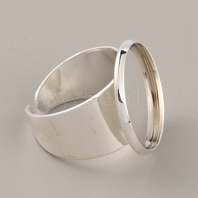 Adjustable Brass Finger Rings Components KK-WH0054-23D-S-1