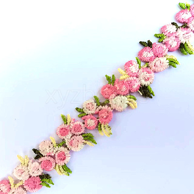 Flower Polyester Jacquard Ribbon FABR-PW0001-248A-1