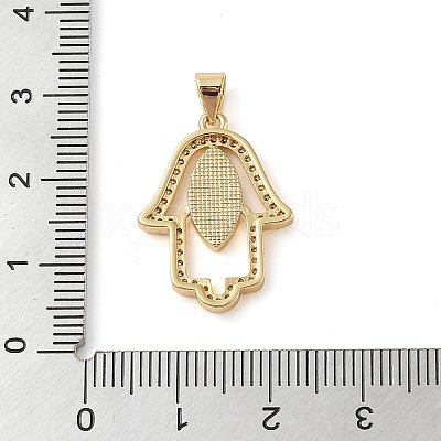 Brass Micro Pave Clear Cubic Zirconia Pendants KK-I712-60G-01-1