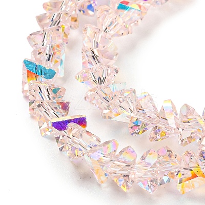 Electroplate Transparent Glass Beads Strands EGLA-P052-02A-AB02-1