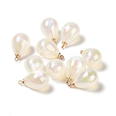 8Pcs UV Plating Acrylic Pendants FIND-YW0002-04C-1