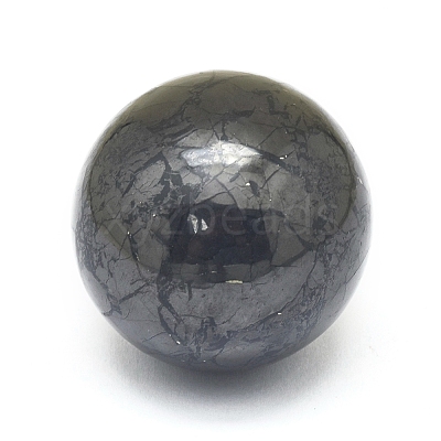 Natural Shungite Sphere Beads G-F675-01-1