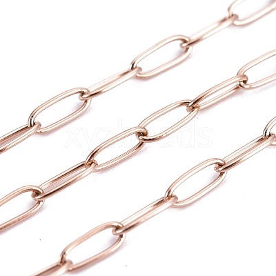 Ion Plating(IP) 304 Stainless Steel Paperclip Chains CHS-F010-01B-RG-01-1