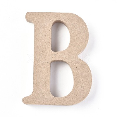 Letter Unfinished Wood Slices DIY-WH0162-62B-1