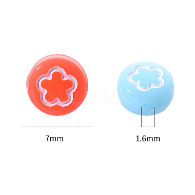 Opaque Acrylic Beads MACR-YW0001-18D-1