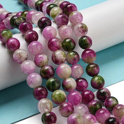 Natural Dyed Yellow Jade Beads Strands G-Q160-A01-01F-1