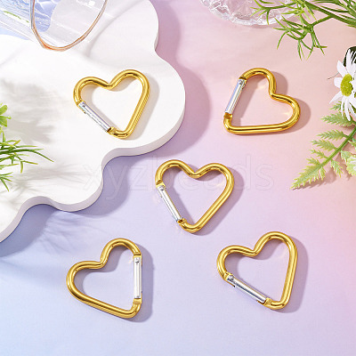 5Pcs Zinc Alloy Spring Gate Rings FIND-TA0009-73G-1