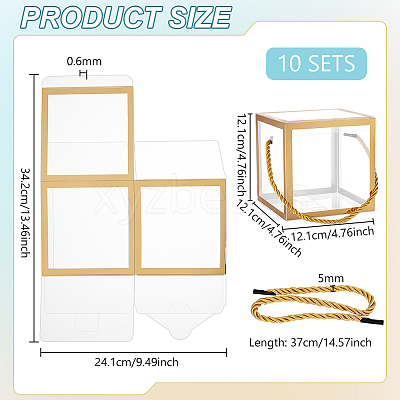 Foldable Hot Stamping Transparent PVC Packaging Boxes LS-CON-WH0123-24A-02-1
