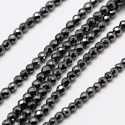 Non-magnetic Synthetic Hematite Bead Strands G-A129-2mm-26-1