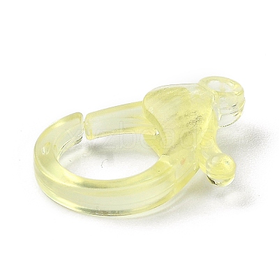 Transparent Plastic Lobster CLaw Clasps KY-H005-A01-1