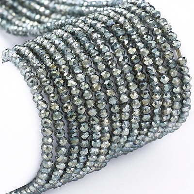 Electroplate Glass Beads Strands EGLA-F149-FR-02-1