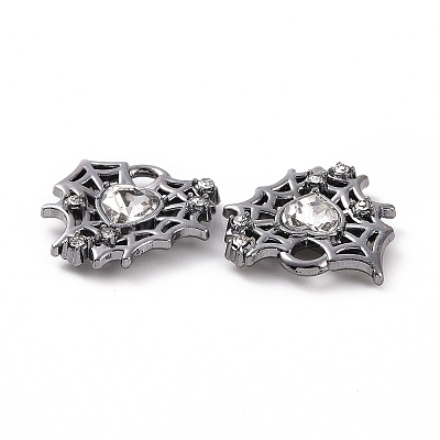 Rack Plating Alloy Glass Pendants FIND-I037-37A-1