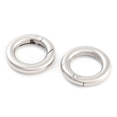Tarnish Resistant Ring Smooth 304 Stainless Steel Spring Gate Rings STAS-E073-06-C-1