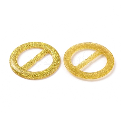Flat Round Resin Buckle Clasps CRES-WH0013-15I-1