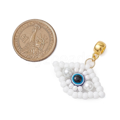 Handmade Glass Seeds European Dangle Charms PALLOY-MZ00349-1